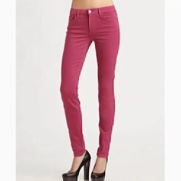 JOE'S JEANS JOES JEANS the Skinny Solid Magenta Pink Lyocell Cotton Jeans W26 26 - Picture 1 of 13